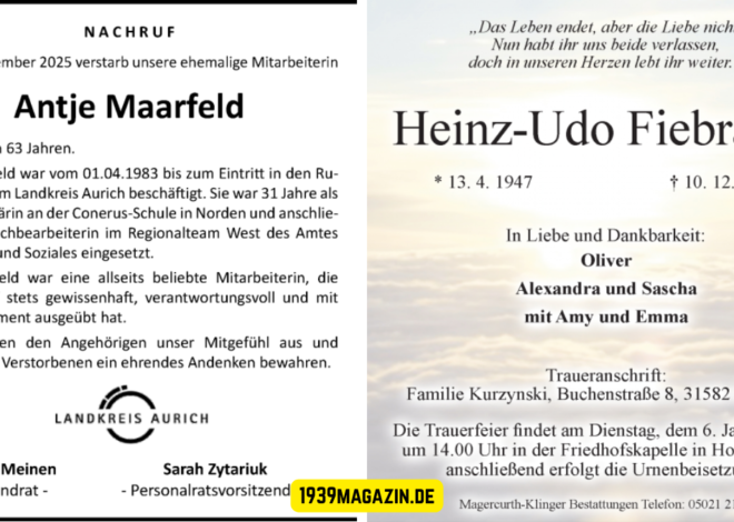 Traueranzeige Heute Online Finden Aktuelle Todesanzeigen Beileidsbekundungen Deutschland